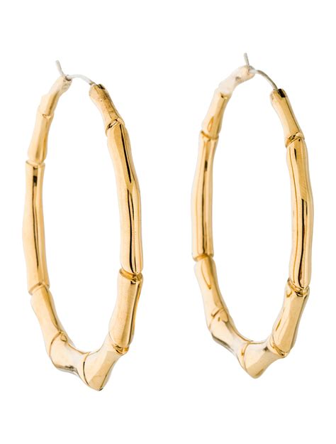 gucci gold hoops|gucci bamboo jewelry.